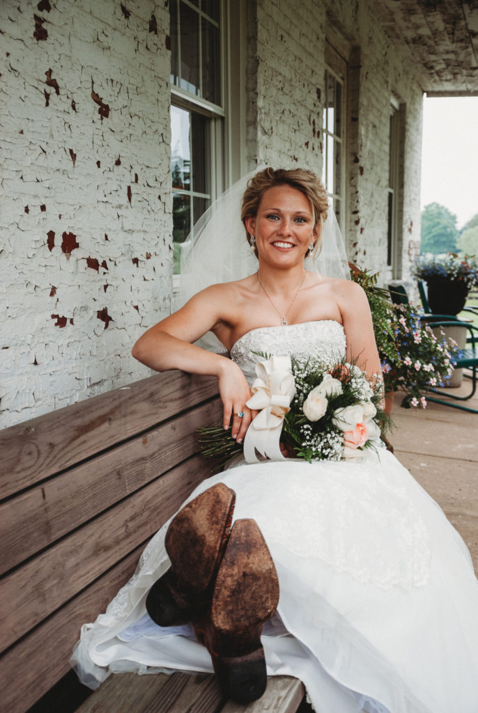 bridal portrait at Brookside Farm Wedding Venue