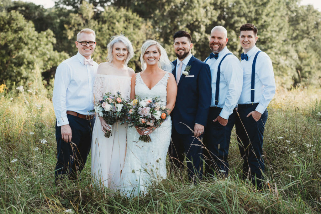 wedding party at century farms