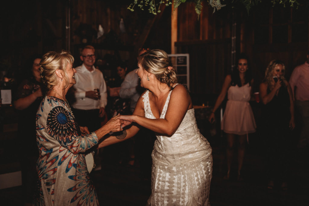 bride dancing at century farms