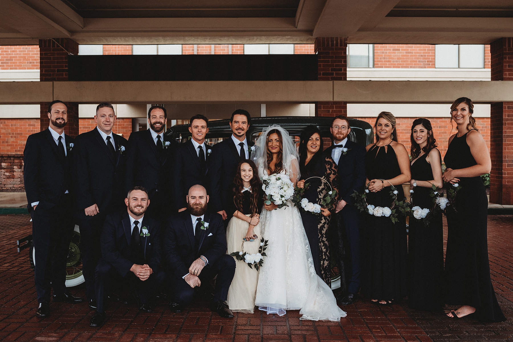 Bridal Party at Sheraton Suites Wedding in Akron, Cuyahoga Falls